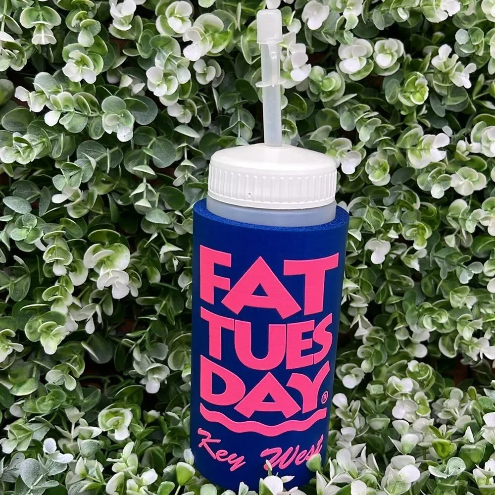 Fat Tuesday Key West Tumbler Cup Blue / Pink NEW